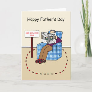 Happy Father's Day Coronavirus Cartoon Card