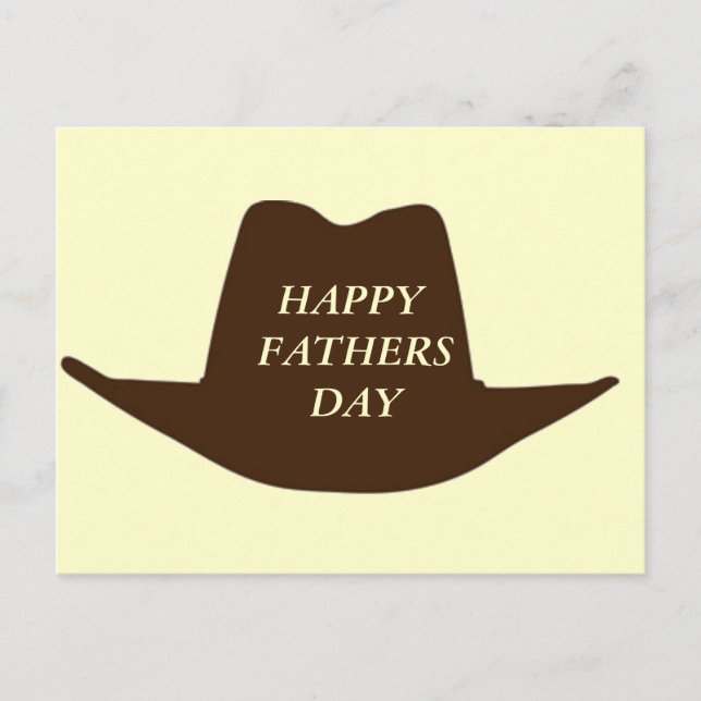 Happy Fathers Day Cowboy Dad Postcard (Front)