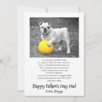 Happy Fathers Day Custom Dog Photo Funny