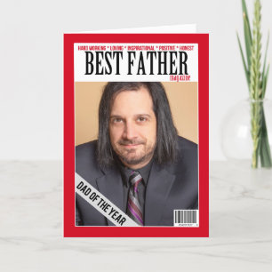 Happy Father's Day Custom Magazine Cover  Holiday Card