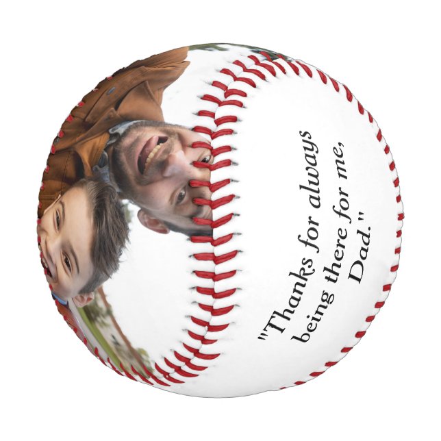  Happy Father's Day Custom Photo Baseball (Angled)