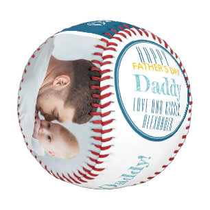 Happy Father's Day Custom Photo Baseball