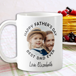 Happy Father's Day Custom Photo Best Dad Ever Coffee Mug