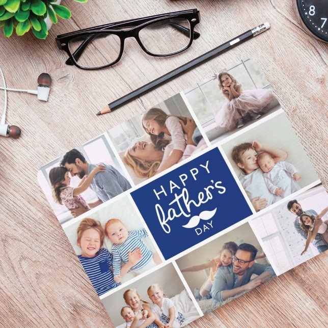 Happy Father's Day | Custom Photo Family Collage Mouse Mat (Creator Uploaded)