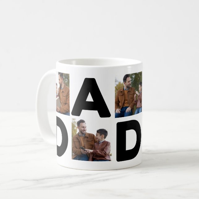 Happy Father's Day Custom Photo Mug For Dad (Front Left)