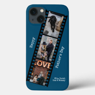Happy Fathers Day Custom Photos Filmstrip iPhone 13 Case