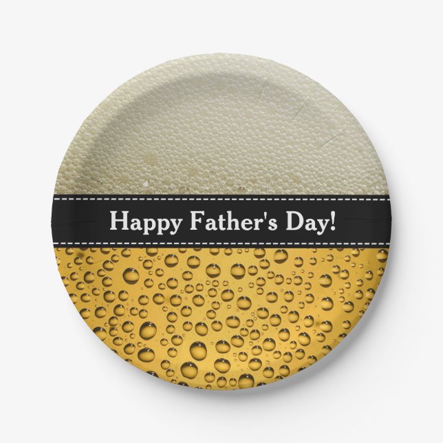 Happy Father's Day! Customise to ANY Beer Holiday Paper Plate (Front)