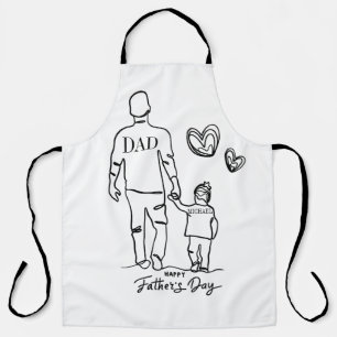 HAPPY FATHER'S DAY CUSTOMIZE NAME MINIMALIST APRON