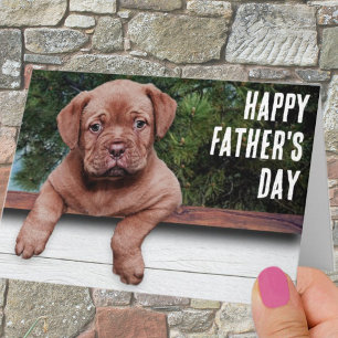 Happy Father's Day Cute Brown Puppy Photo Template
