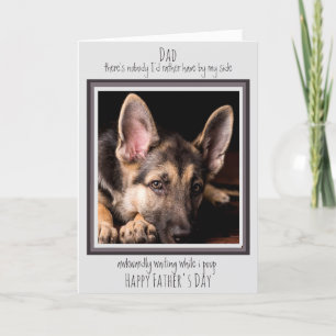 Happy Father's Day- Cute Pet Photo - Humour Dog Da Card