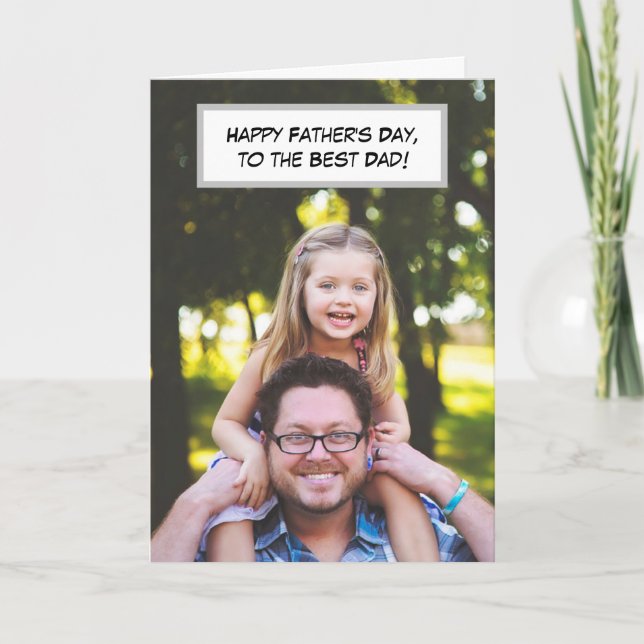 Happy Father's Day, Dad and Kids Photo Card (Front)