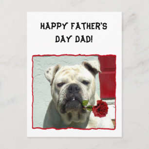 Happy Father's day dad bulldog greeting card