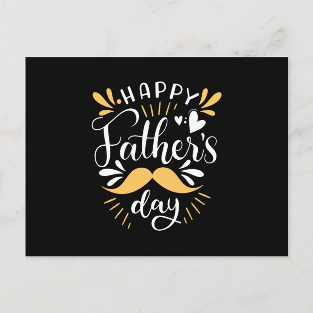 Happy Fathers Day Dad Gift For Daddy Announcement Postcard (Front)