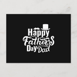 Happy Fathers Day Dad Gift For Daddy Announcement Postcard