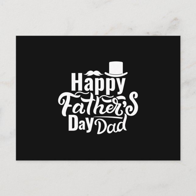 Happy Fathers Day Dad Gift For Daddy Announcement Postcard (Front)