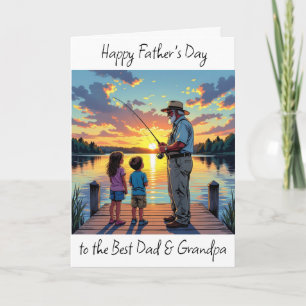 Happy Father's Day Dad & Grandpa Personalised  Card