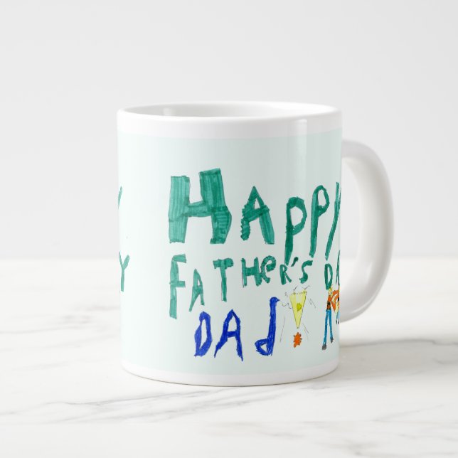 Happy Fathers Day Dad Jumbo Mug by Janz (Front Right)