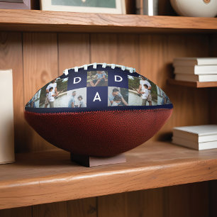 Happy Fathers Day Dad Photo Collage Grid Football American Football