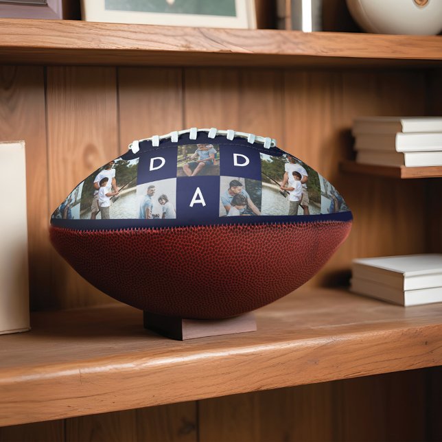 Happy Fathers Day Dad Photo Collage Grid Football American Football (Happy Fathers Day Dad Photo Collage Grid Football)