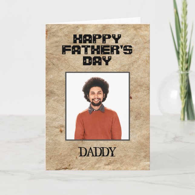 Happy Father's Day Dad Photo Custom Card (Front)