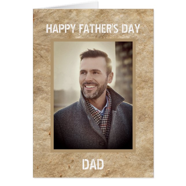 Happy Father's Day Dad Photo Custom Card (Front)
