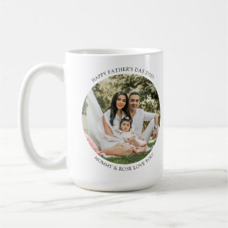 Happy Father's Day Dad Round Photo Simple Gift Coffee Mug