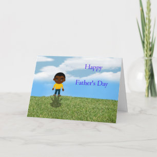 Happy Father's Day Dad with African American boy Card