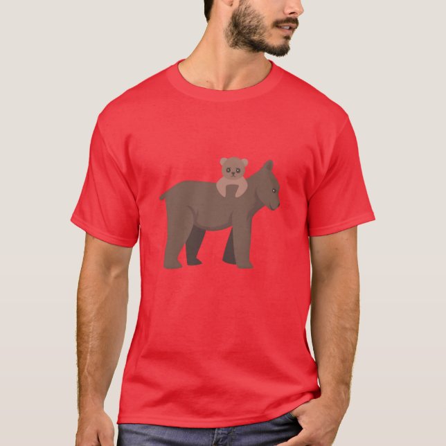 Happy Fathers Day Daddy Bear funny T-Shirt (Front)