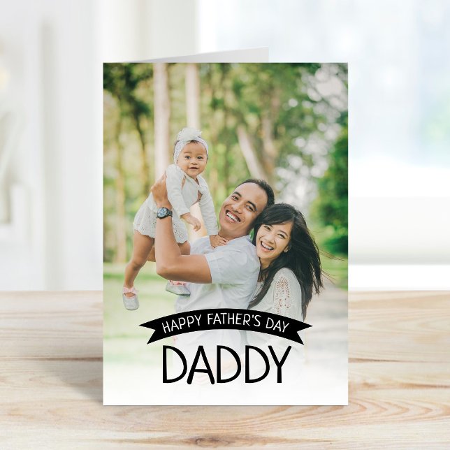 Happy Father's Day Daddy Custom Photo Card (Creator Uploaded)