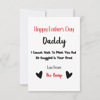 Happy Father's Day Daddy Love From The Bump Card
