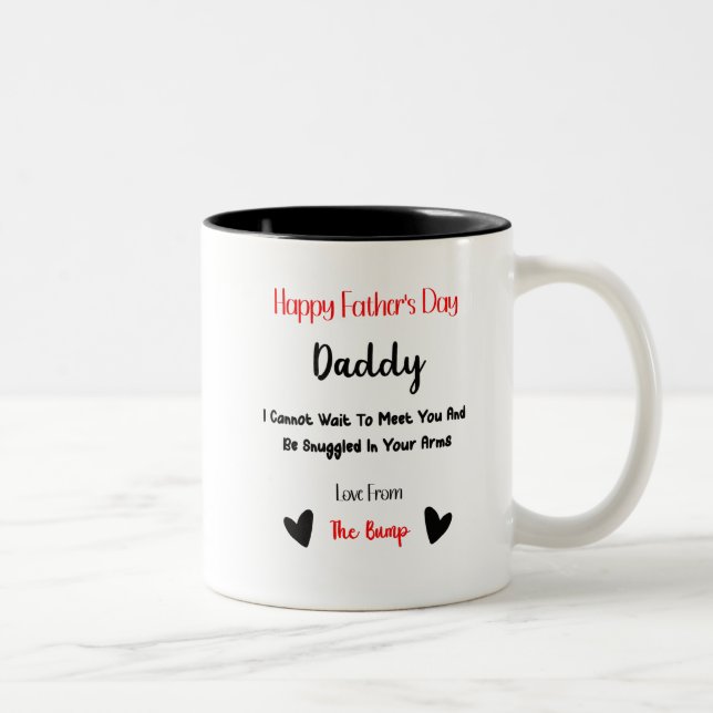 Happy Father's Day Daddy Love From The Bump Mug (Right)