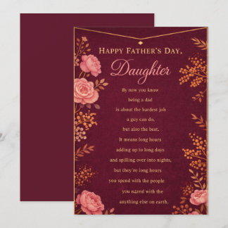 Happy Father's Day Daughter Card