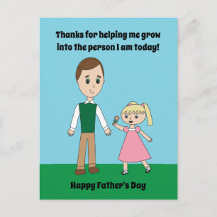 Happy Fathers Day Day from Daughter Personalise Postcard