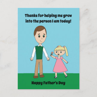Happy Fathers Day Day from Daughter Personalise Postcard
