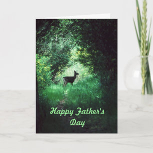"Happy Father's Day" : Deer in woods Card