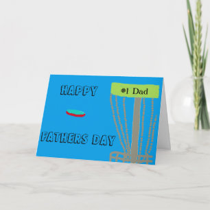 Happy Fathers day disc golfin dad greeting card