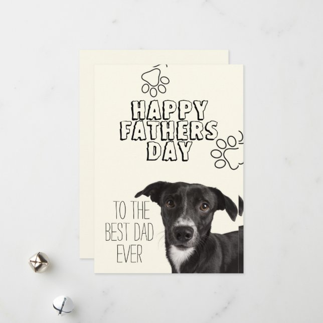 Happy Fathers Day Dog Dad Card (Front/Back In Situ)