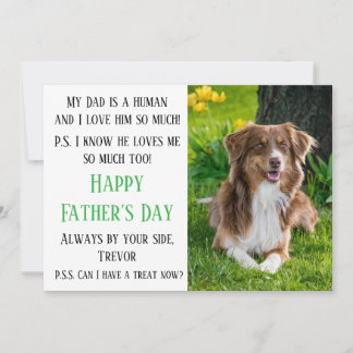 Happy Father's Day Dog Dad Customisable Card