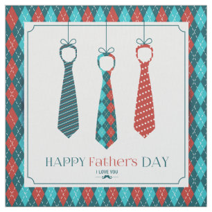 Happy Father's Day Fabric