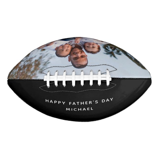 Happy Father's Day Family Custom Name Photo American Football (Front)