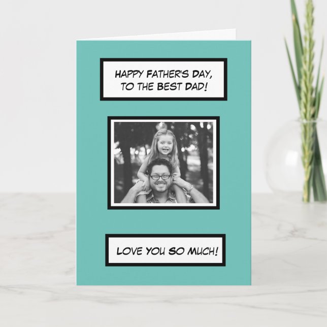 Happy Father's Day, Family Photo  Card (Front)