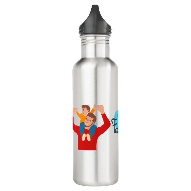 Happy Fathers Day | Father and Son Water Bottle (Left)
