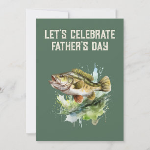 Happy Fathers Day Fish Party Invitation