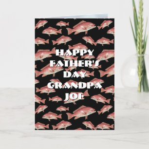 Happy Father's Day Fisherman Saying Red Snapper Card