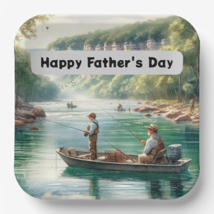 Happy Fathers Day  Fishing  Paper Plate