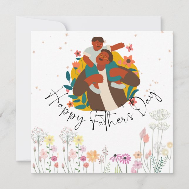 Happy Father's Day Flat Announcement Card (Front)