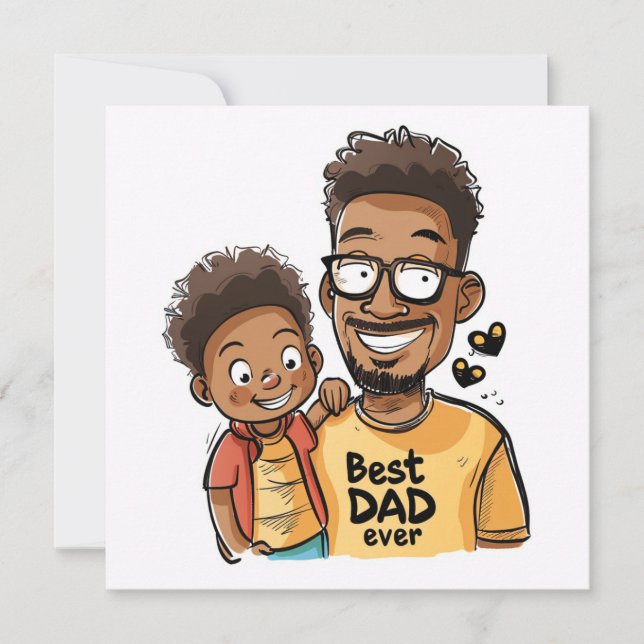happy father's day flat card (Front)