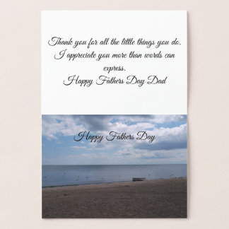 Happy Fathers day foil greeting card