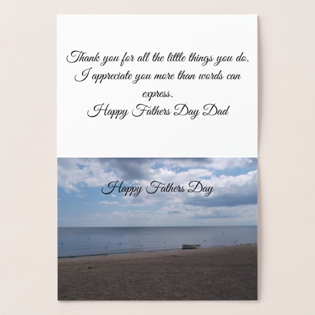 Happy Fathers day foil greeting card (Inside)