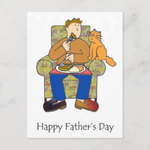 Happy Father's Day for Cat Lover Postcard